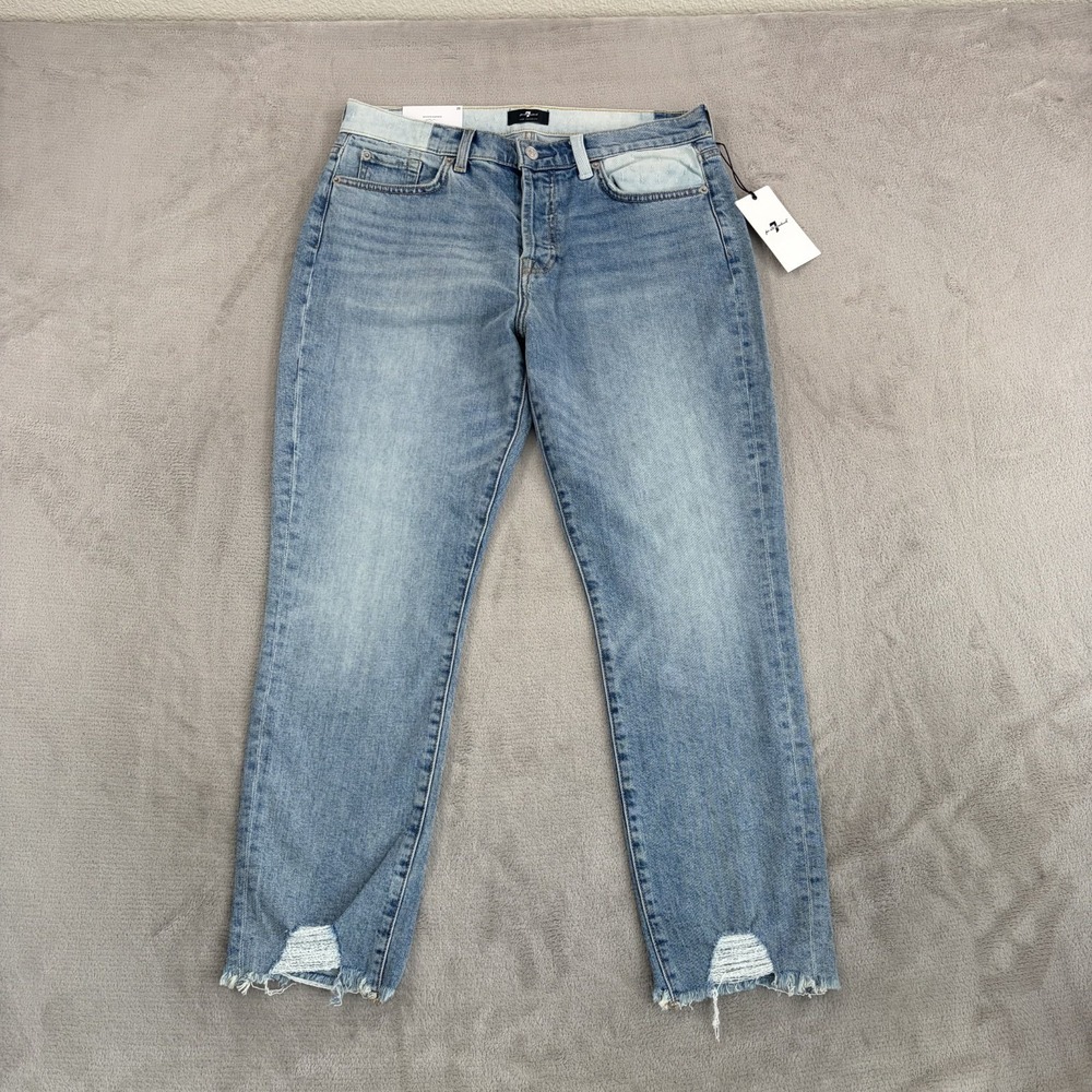 7 Seven For All Mankind Josephina Feminine Boyfriend Jeans Fits 32 (Tag 29) NWT‎